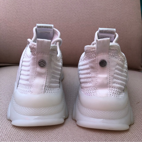 Madden NYC By Steve Madden White Athletic Rhinestone Bling Sneakers 6 (8.5) - Picture 7 of 16